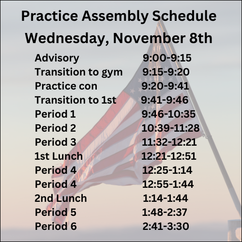 practice con schedule